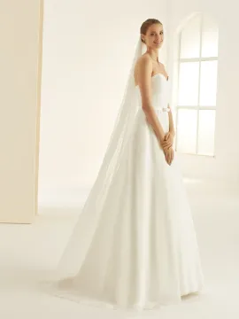 Glitteres tüll menyasszonyi fátyol 185 cm – S361