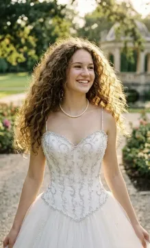 8653 Hercegnős keringőruha nagy tüll szoknyával és gyöngy díszítéssel